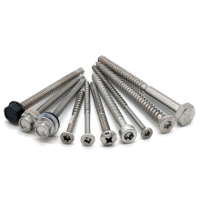 China manufacturer fasteners all purpose all size zinc plated Stainless steel hex head self tapping wood screws